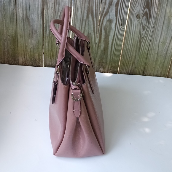 Coach crossgrain leather purse hand bag women's coach bag F 32017 12" × 8" 1/2 - Picture 2 of 15